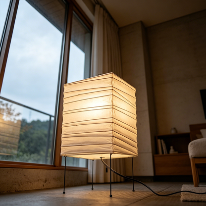 Akari 3X Washi Paper Square Table Lamp