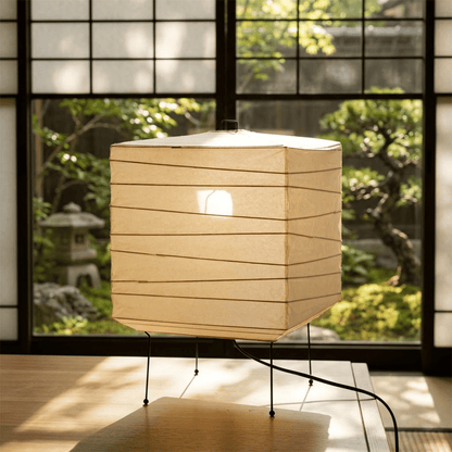 Akari 3X Washi Paper Square Table Lamp