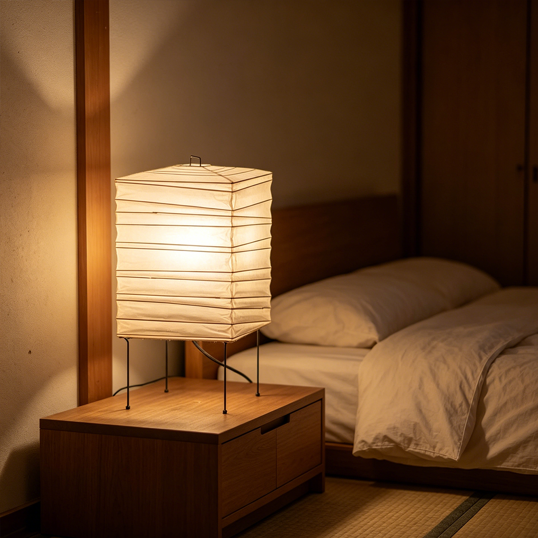Akari 3X Washi Paper Square Table Lamp