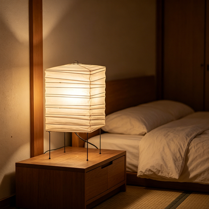 Akari 3X Washi Paper Square Table Lamp