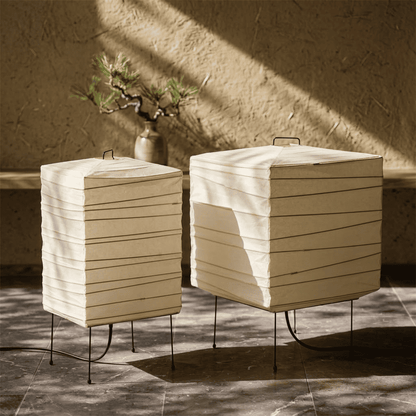 Akari 3X Washi Paper Square Table Lamp