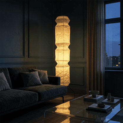 Akari UF4-L6 Washi Paper Tall Floor Lamp
