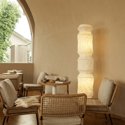 Akari UF4-L6 Washi Paper Tall Floor Lamp