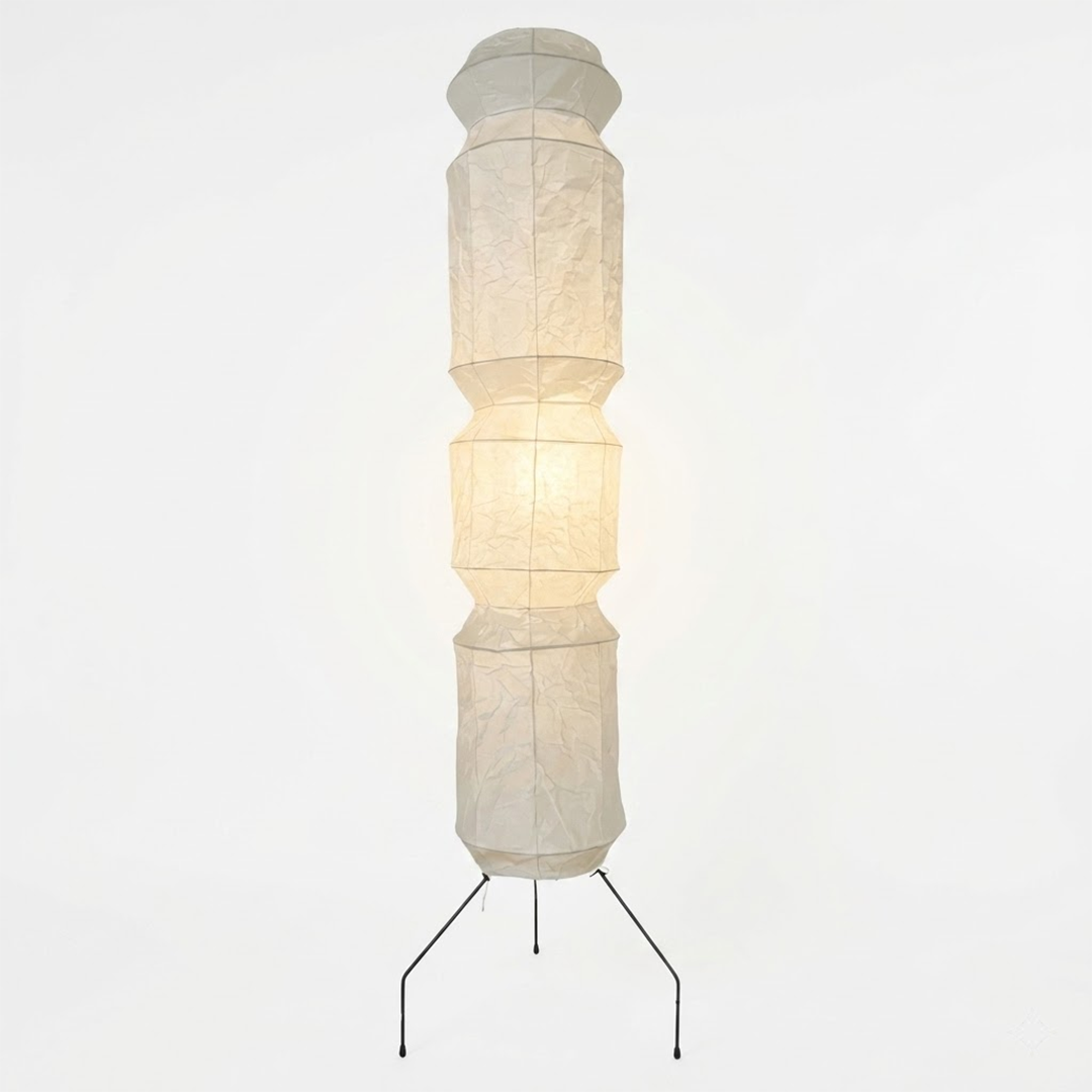 Akari UF4-L6 Washi Paper Tall Floor Lamp