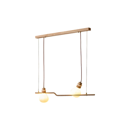 Hemp Rope Glass Pendant Lamp