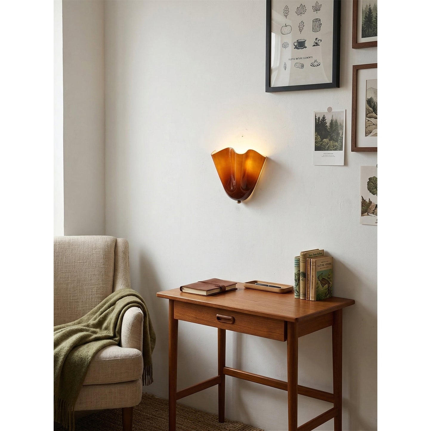 Flower Glass Wall Lamp