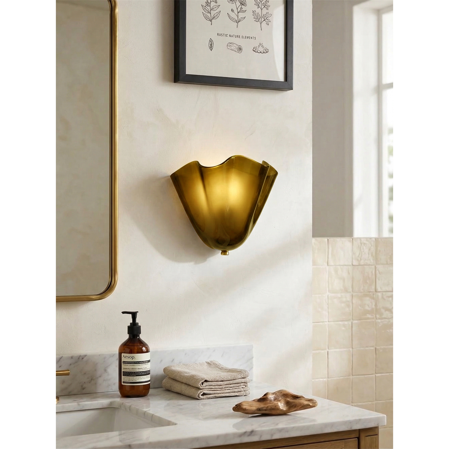 Flower Glass Wall Lamp
