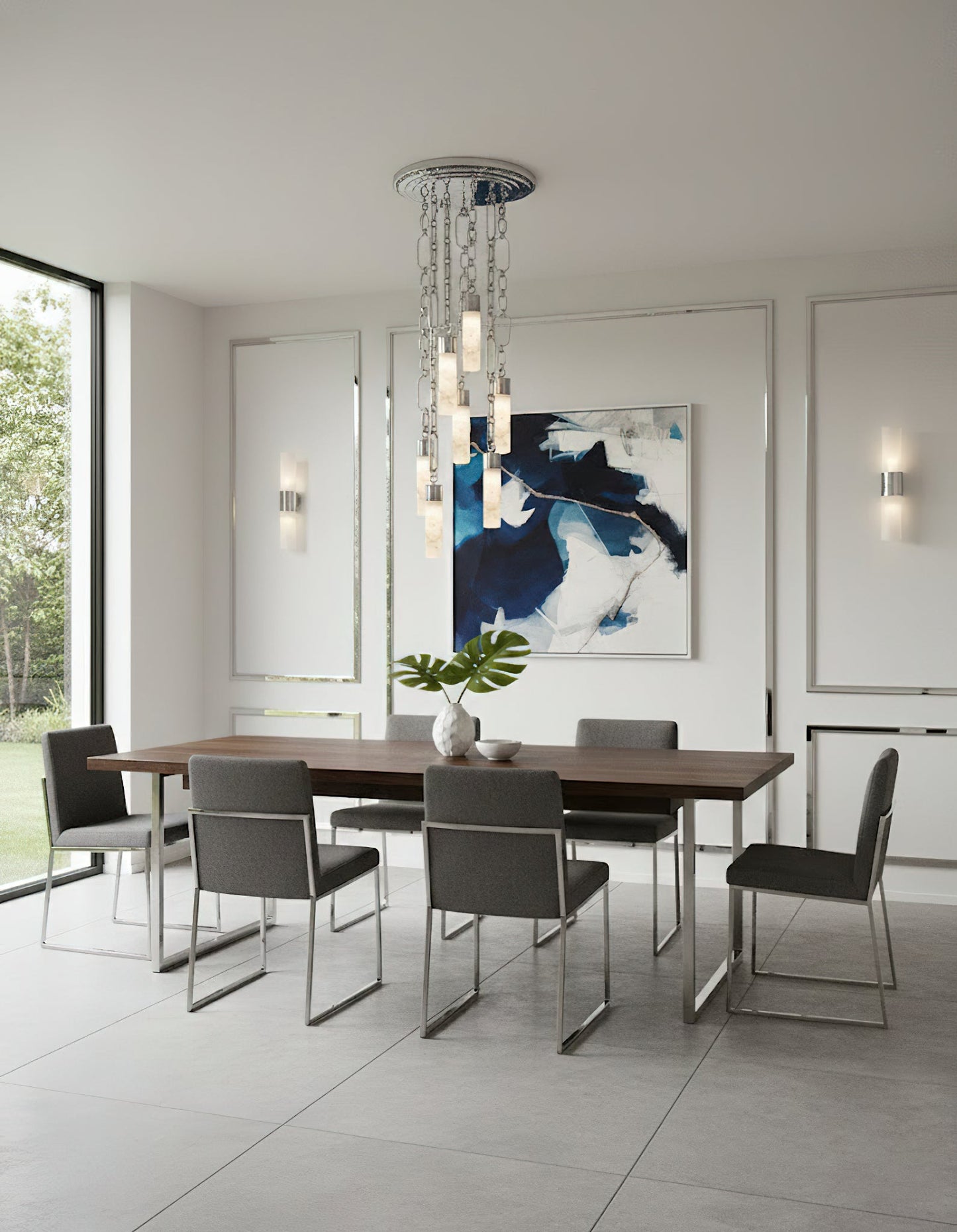 Chain Alabaster Chandelier