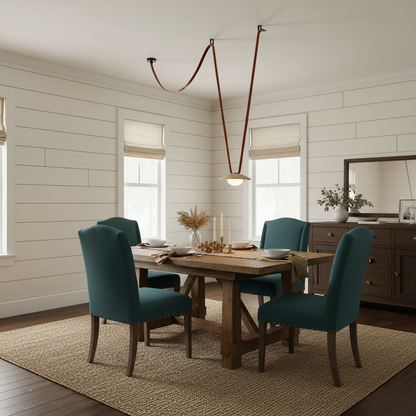 Light Rail Leather Pendant Lamp