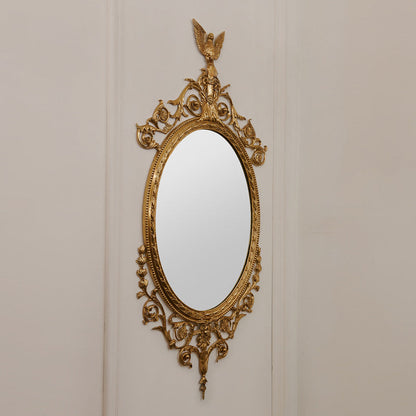 Louis Wood Flat Wall Mirror