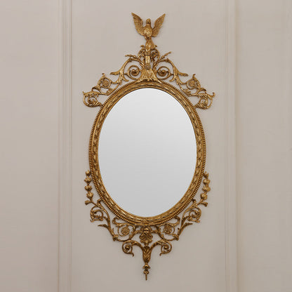 Louis Wood Flat Wall Mirror