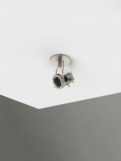 Lucide Industrial Nickel Ceiling Lamp
