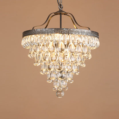 Crystal Inverted Pyramid Chandelier
