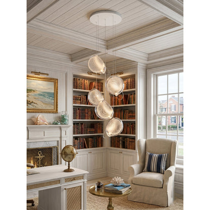 Mesh Glass Cluster Chandelier