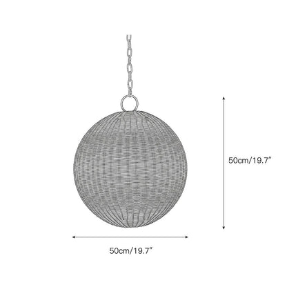 Miramar Rattan Round Pendant Lamp