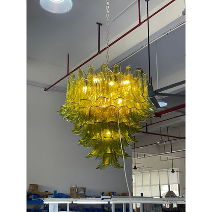 Tiered Petal Glass Chandelier