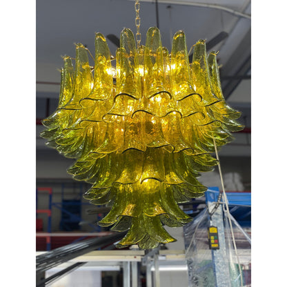 Tiered Petal Glass Chandelier