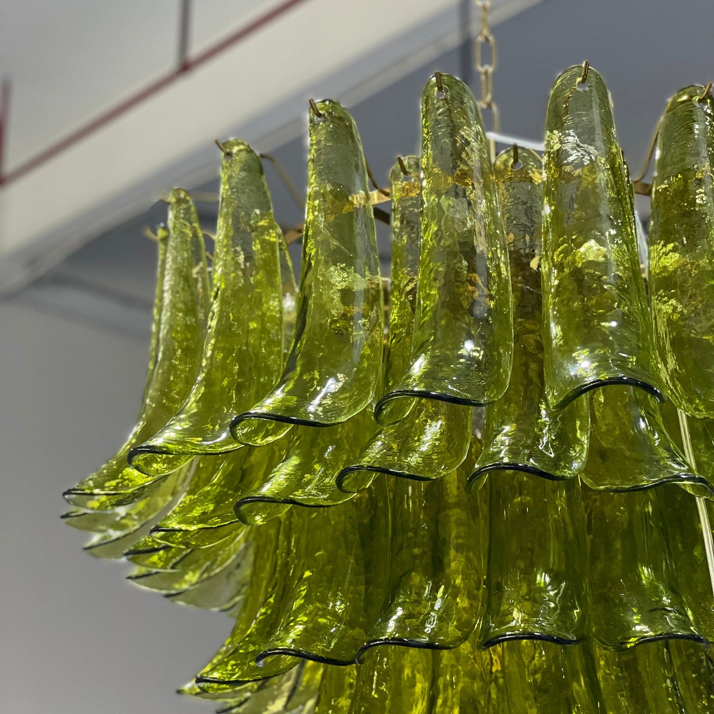 Tiered Petal Glass Chandelier