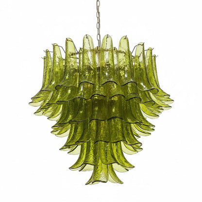 Tiered Petal Glass Chandelier