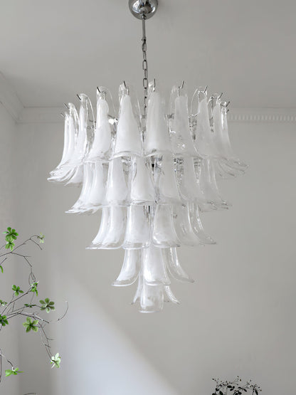 Tiered Petal Glass Chandelier