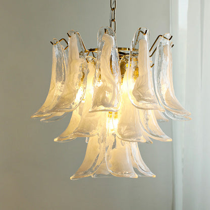 Tiered Petal Glass Chandelier