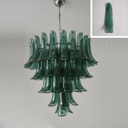 Tiered Petal Glass Chandelier