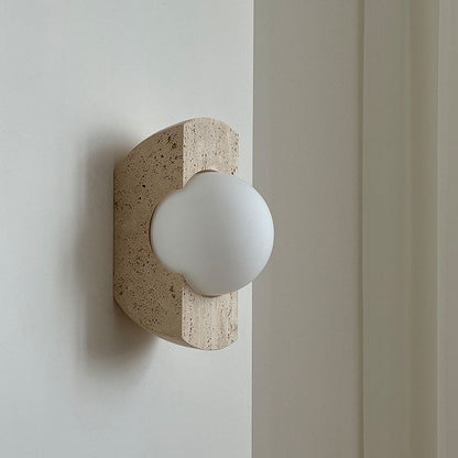 Neptune Travertine Wall Lamp
