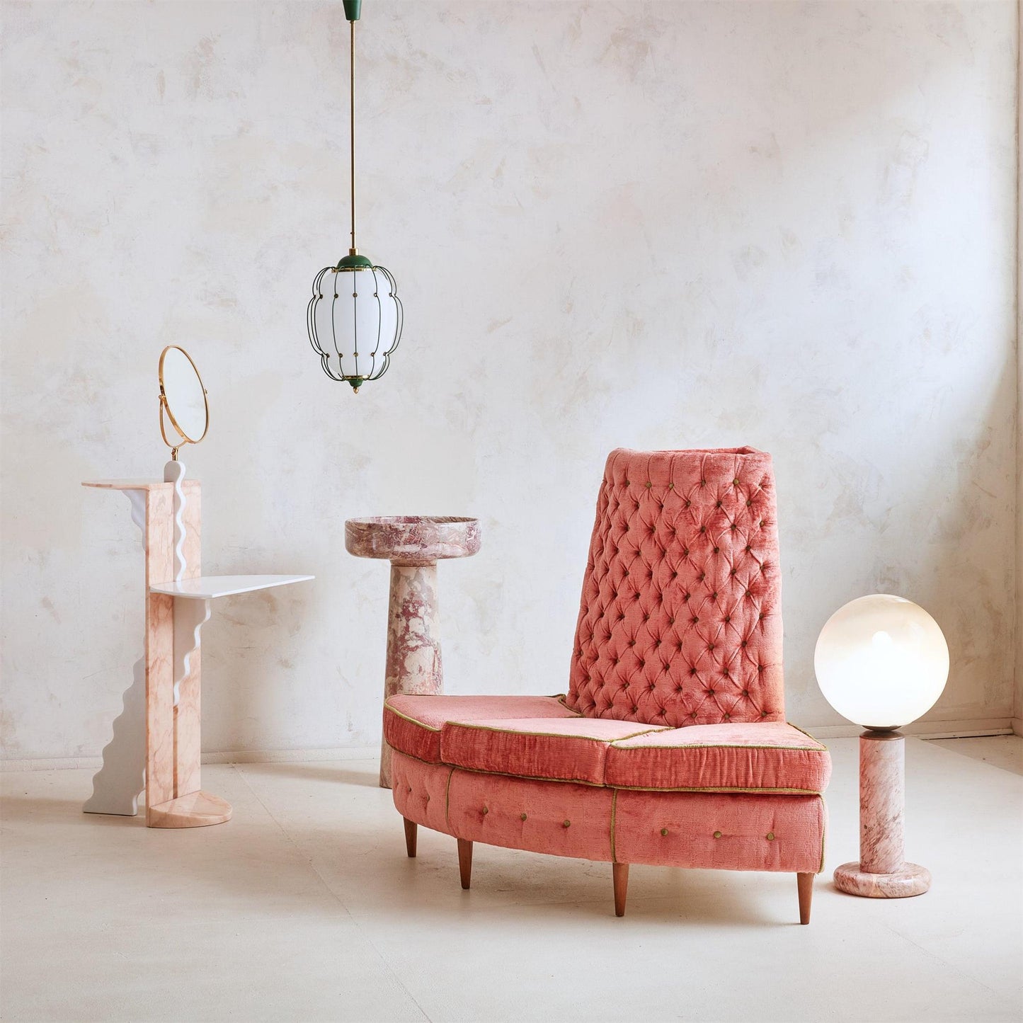 Nordlux Lilly Pink Marble Table Lamp