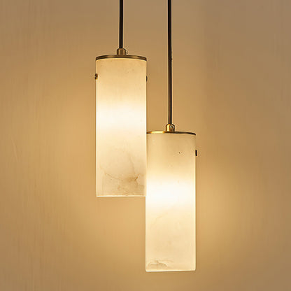Nula Vertical Alabaster Pendant Light