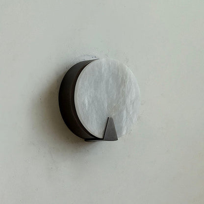 Ophelia Alabaster Round Sconce