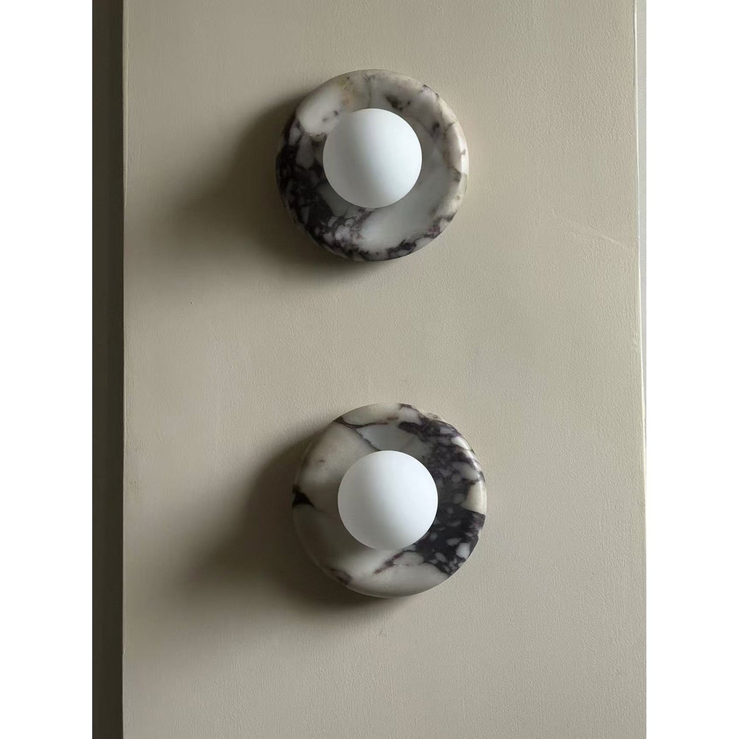 Orli White Marble Sconce