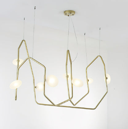 Contour Brass Linear Chandelier