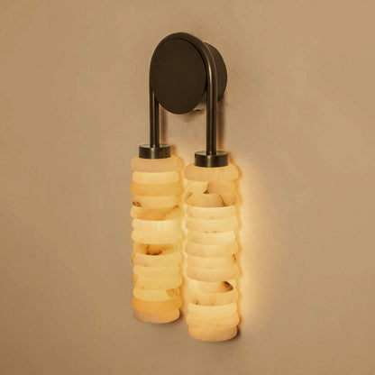 Payson Double Alabaster Wall Lamp