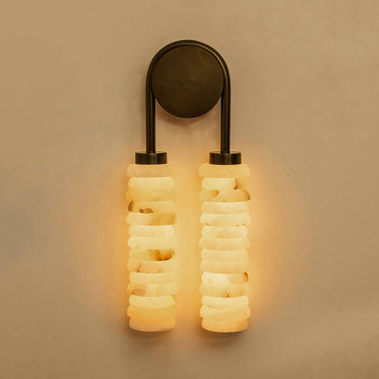Payson Double Alabaster Wall Lamp