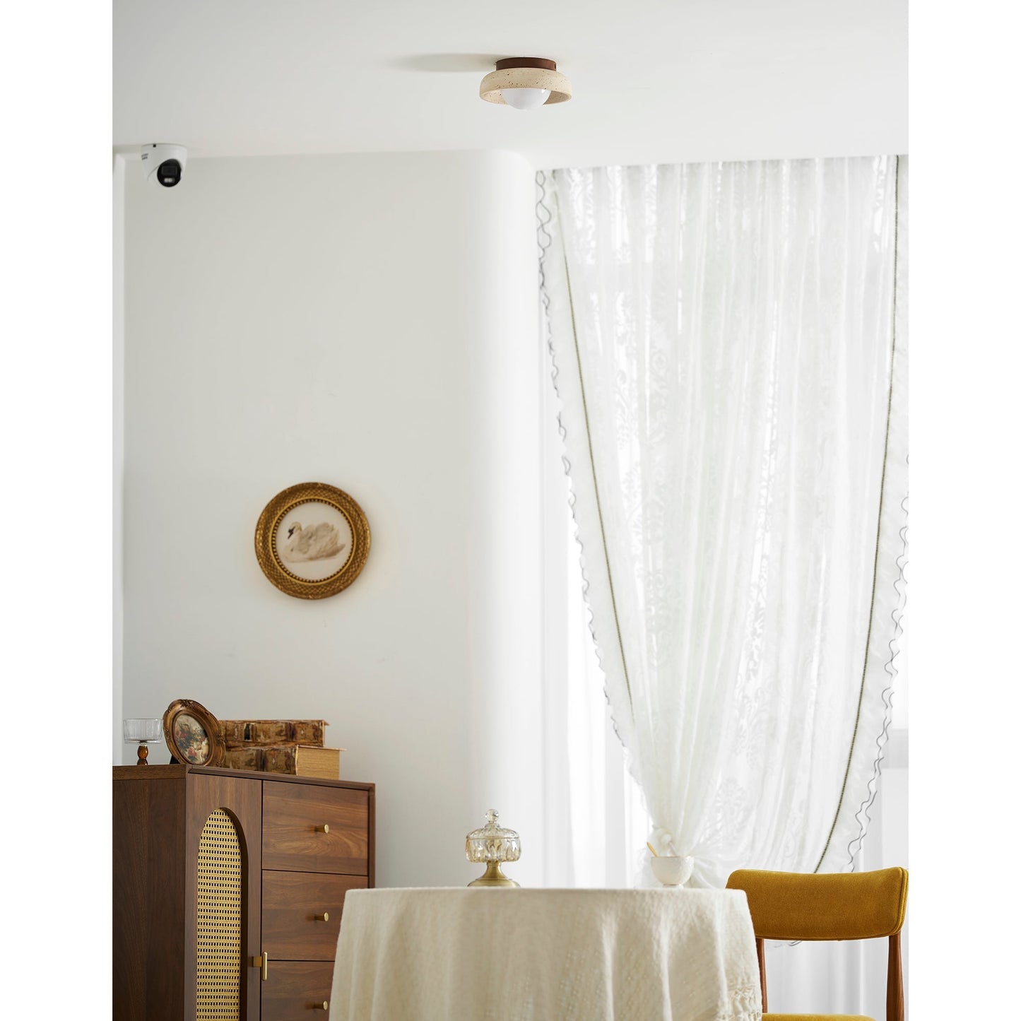 Piedra Travertine Ceiling Lamp