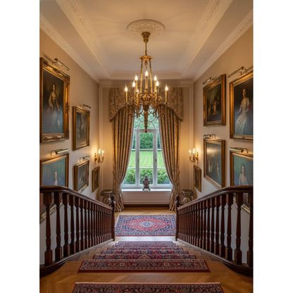 Louis XVI Brass Chandelier