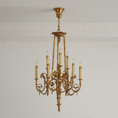 Louis XVI Brass Chandelier
