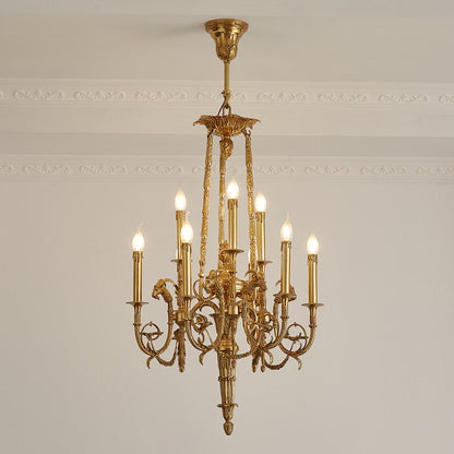 Louis XVI Brass Chandelier