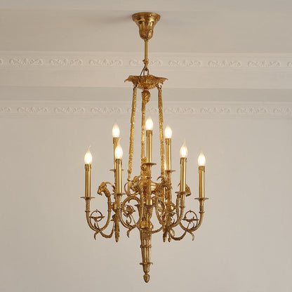 Louis XVI Brass Chandelier