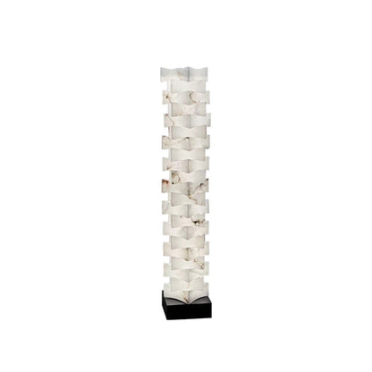 Stacked Alabaster Floor Light