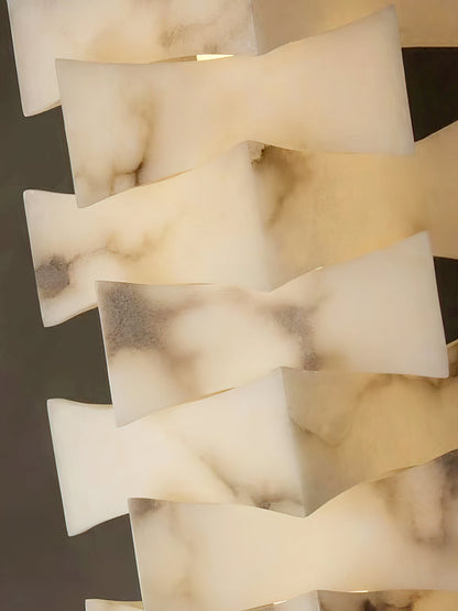Stacked Alabaster Floor Light