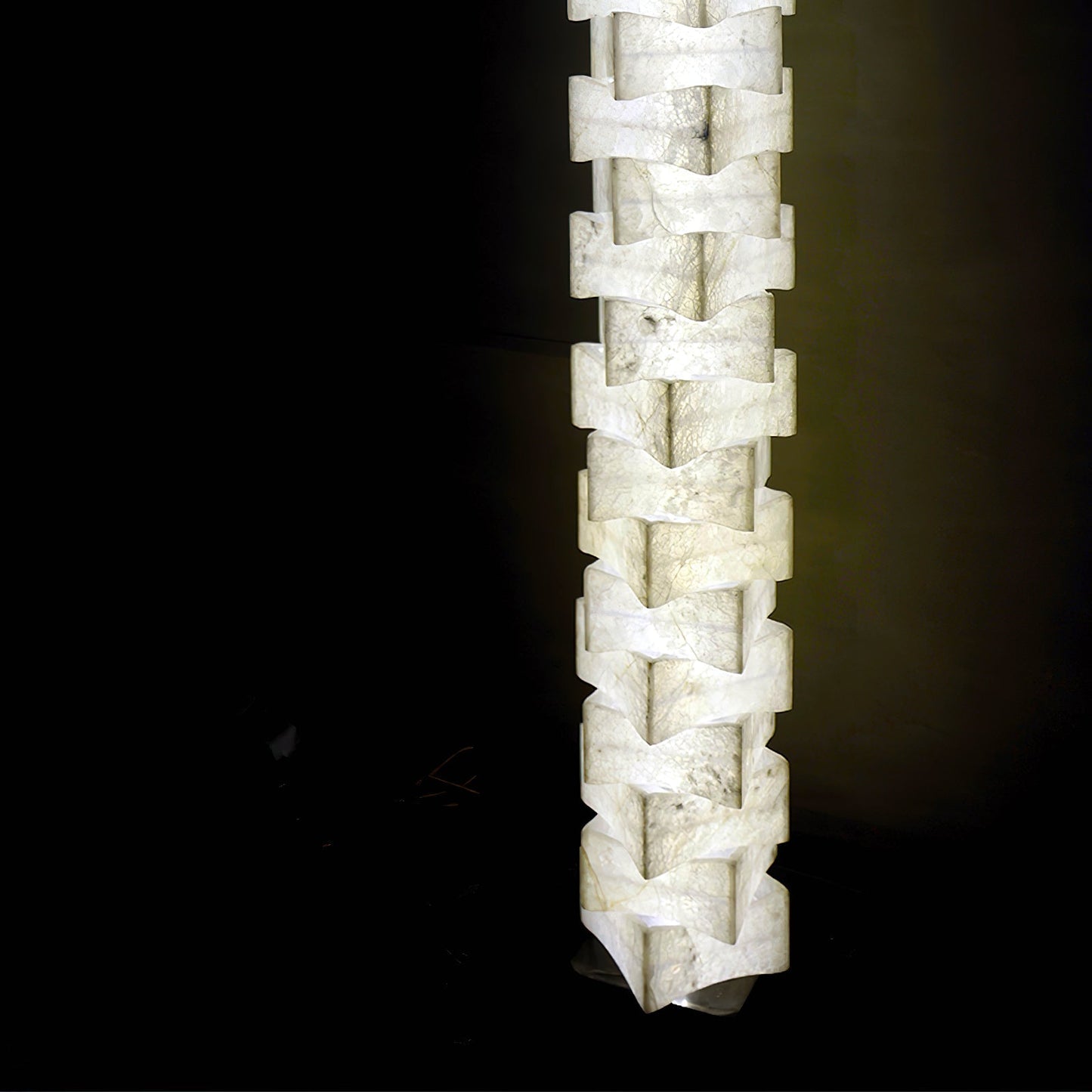 Stacked Alabaster Floor Light