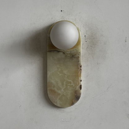 Lucie Cyan Onyx Sconce ∅ 4.7″ x H 12.6″