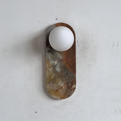 Lucie Cyan Onyx Sconce ∅ 4.7″ x H 12.6″
