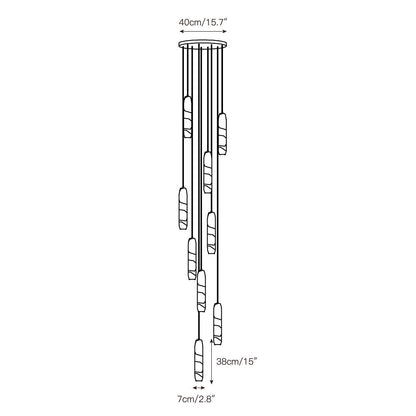 Flute Alabaster Chandelier