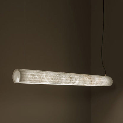 Horizontal Alabaster Roller Pendant Lamp