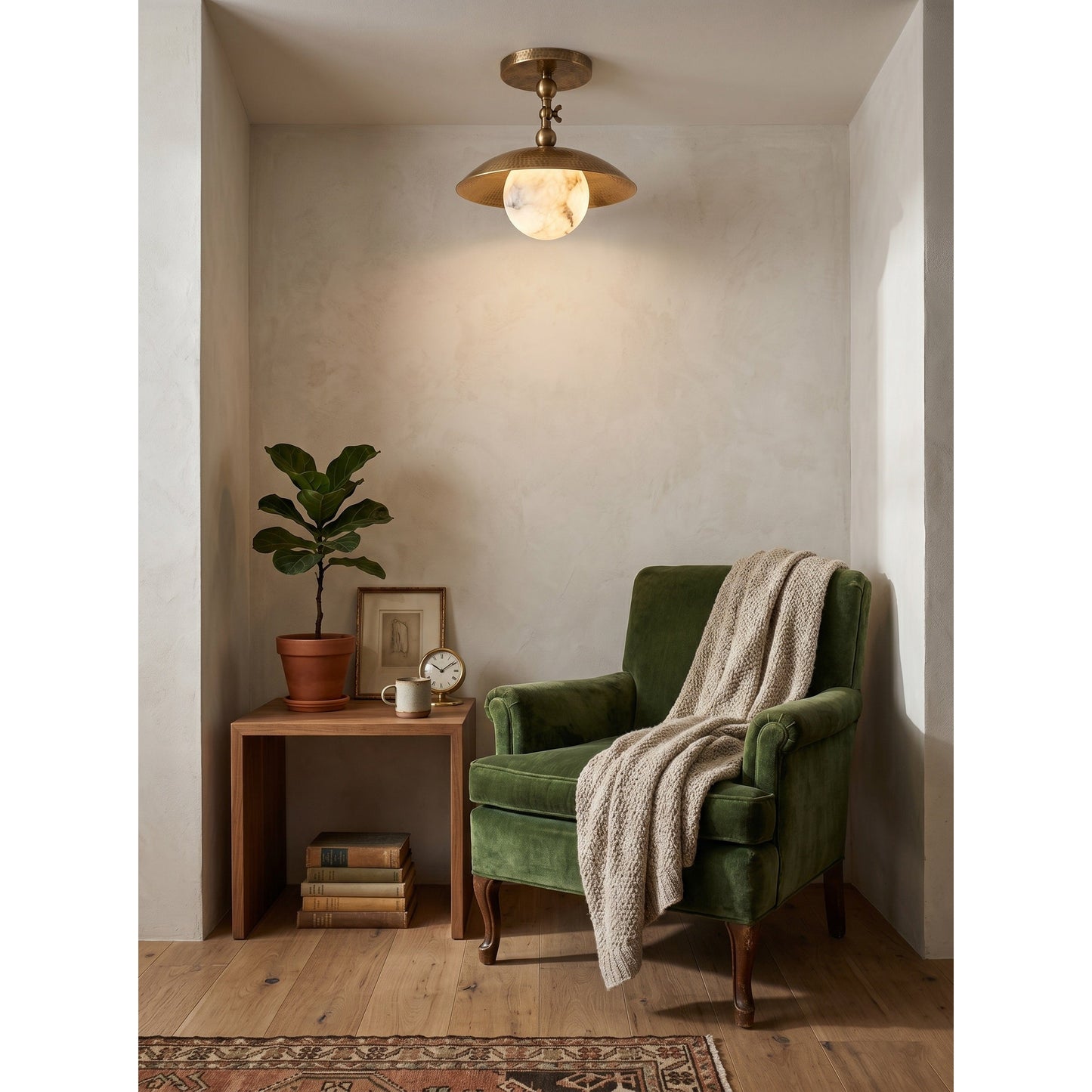 Marie Petite Hammer Pattern Flush Mount