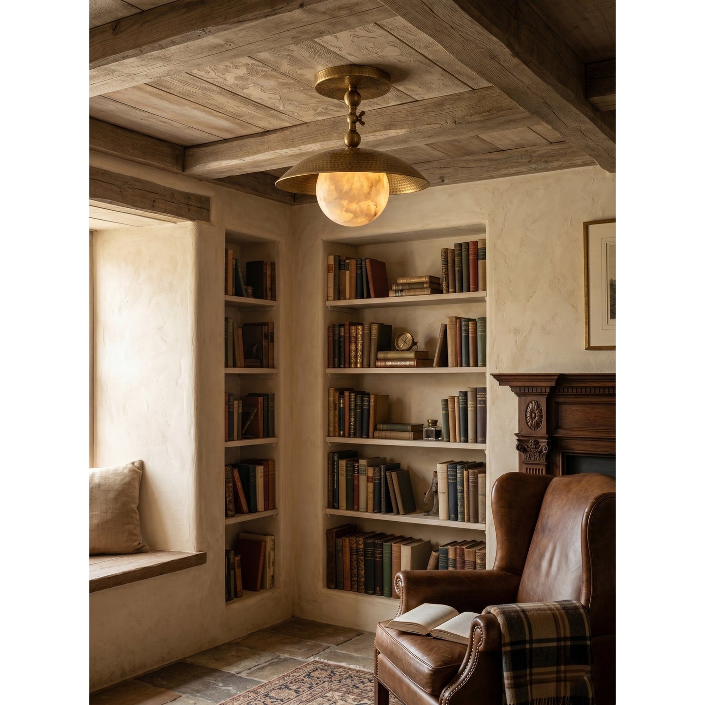 Marie Petite Hammer Pattern Flush Mount