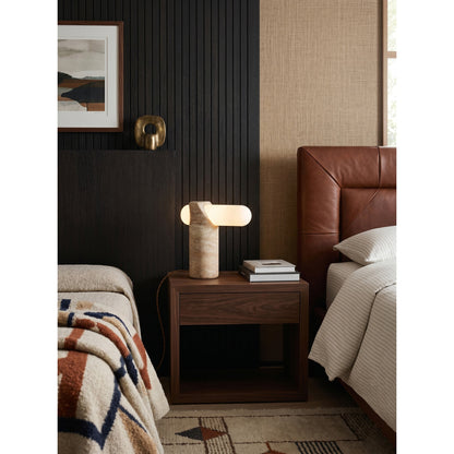 VIA Travertine Table Lamp