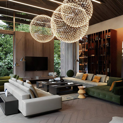 Geodesic LED Sphere Pendant Light